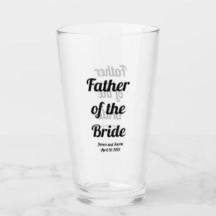 Gepersonaliseerde vader van de Bride Glas