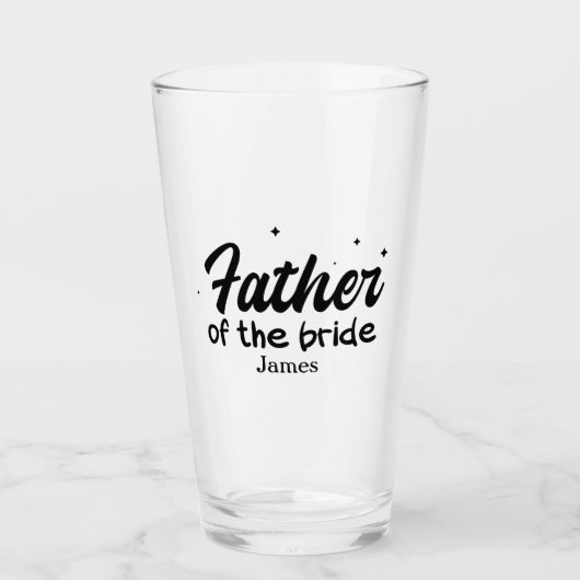 Gepersonaliseerde vader van de Bride Glas (Voorkant)
