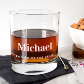 Gepersonaliseerde vader van de bruid bruiloft cade whisky glas