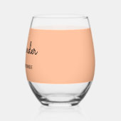 Gepersonaliseerde vader van de bruid bruiloft perz wijnglas zonder voet (Links)