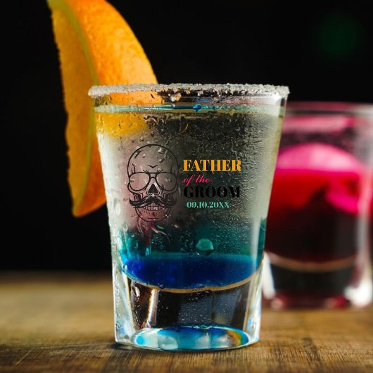Gepersonaliseerde Vader van de Bruidegom Bruilofts Shot Glas