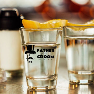 Gepersonaliseerde Vader van de Bruidegom Bruilofts Shot Glas