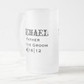Gepersonaliseerde vader van de Groom-Mok Matglas Bierpul (Voorkant links)