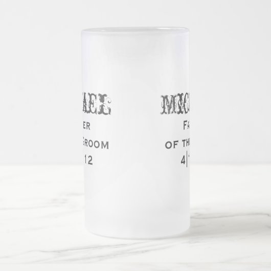 Gepersonaliseerde vader van de Groom-Mok Matglas Bierpul (Center)