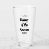 Gepersonaliseerde vader van het Groom Glass Glas (Achterkant)