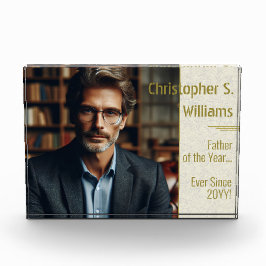 Gepersonaliseerde vader van het jaar sinds goud fotoblokken