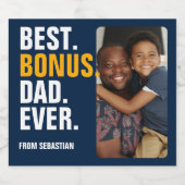 Gepersonaliseerde Vaderdag Beste Bonus Papa Ooit Bier Etiket (Enkel label)