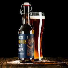 Gepersonaliseerde Vaderdag Beste Bonus Papa Ooit Bier Etiket