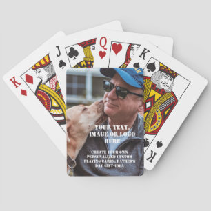 Gepersonaliseerde Vaderdag cadeau idee, op maat Pokerkaarten
