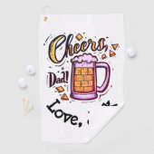 Gepersonaliseerde Vaderdag cadeau van Kinder Golfhanddoek (Insitu)