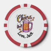 Gepersonaliseerde Vaderdag cadeau van Kinder Poker Chips (Voorkant)