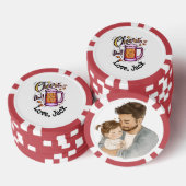 Gepersonaliseerde Vaderdag cadeau van Kinder Poker Chips (Opstapeling)