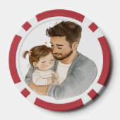 Gepersonaliseerde Vaderdag cadeau van Kinder Poker Chips (Achterkant)
