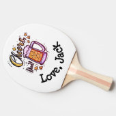 Gepersonaliseerde Vaderdag cadeau van Kinder Tafeltennisbatje (Zijkant)