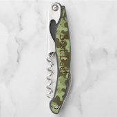 Gepersonaliseerde Vaderdag Camouflage Kurkentrekke Kurkentrekker (Voorkant)