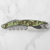 Gepersonaliseerde Vaderdag Camouflage Kurkentrekke Kurkentrekker (Achterkant)