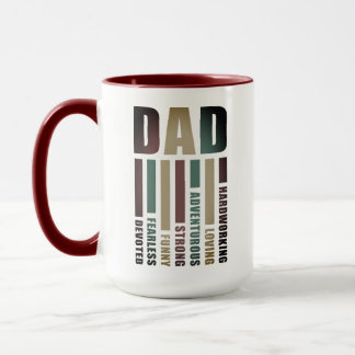 Gepersonaliseerde Vaderdag "DAD" Beschrijving Mok