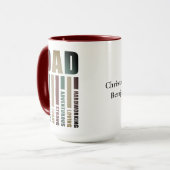 Gepersonaliseerde Vaderdag "DAD" Beschrijving Mok (Voorkant links)