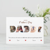 Gepersonaliseerde Vaderdag DADDY fotocollage Kaart (Staand voorkant)