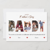 Gepersonaliseerde Vaderdag DADDY fotocollage Kaart (Voorkant)