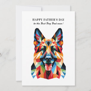 Gepersonaliseerde Vaderdag Duitse Herdershond Feestdagenkaart