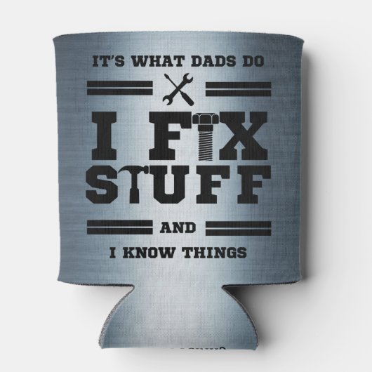 Gepersonaliseerde Vaderdag Fix IT Blikjeskoeler (Achterkant)