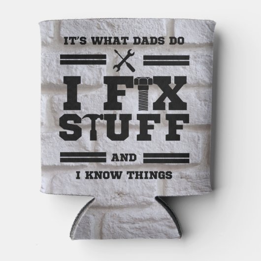 Gepersonaliseerde Vaderdag Fix IT Blikjeskoeler (Voorkant)