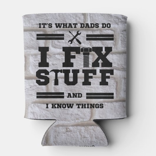 Gepersonaliseerde Vaderdag Fix IT Blikjeskoeler (Achterkant)