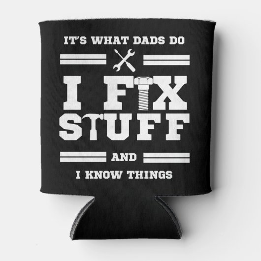 Gepersonaliseerde Vaderdag Fix IT Blikjeskoeler (Voorkant)