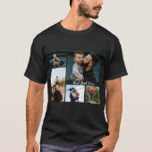 Gepersonaliseerde Vaderdag fotocollage T-shirt (Voorkant)