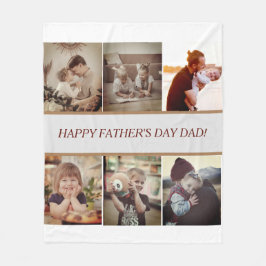 Gepersonaliseerde Vaderdag Fotodeken Fleece Deken