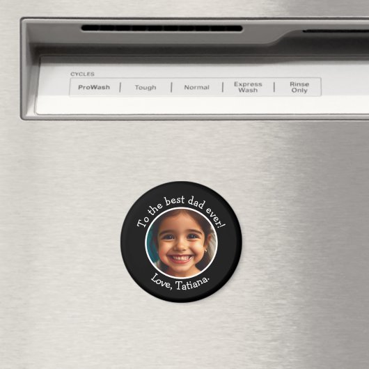 Gepersonaliseerde Vaderdag-fotonaam Keepsake Magneet (Insitu (Vaatwasser))