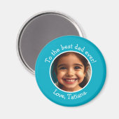 Gepersonaliseerde Vaderdag-fotonaam Keepsake Magneet (Voorkant / Achterkant)