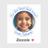 Gepersonaliseerde Vaderdag-fotonaam Keepsake Sticker (Vel)