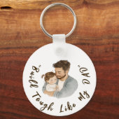 Gepersonaliseerde Vaderdag Gift van Kinder Sleutelhanger (Achterkant)