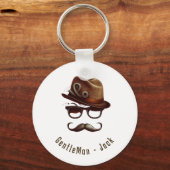 Gepersonaliseerde Vaderdag Gift van Kinder Sleutelhanger (Voorkant)