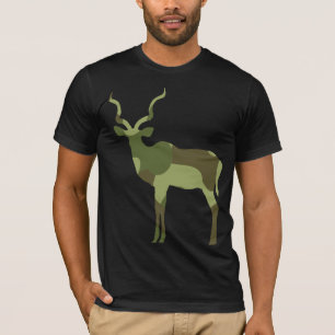 Gepersonaliseerde Vaderdag herten camouflage T-shi T-shirt