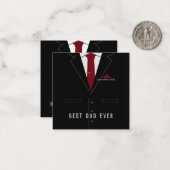 Gepersonaliseerde Vaderdag Kaart - Beste PAPA ooit Notitiekaartje (Voorkant / Achterkant in situ)