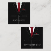 Gepersonaliseerde Vaderdag Kaart - Beste PAPA ooit Notitiekaartje (Voorkant / Achterkant)