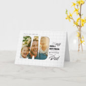 Gepersonaliseerde Vaderdag-Kaart met aangepaste fo Kaart (Gele Bloem)