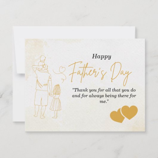 Gepersonaliseerde Vaderdag-Kaart Notitiekaartje (Voorkant)