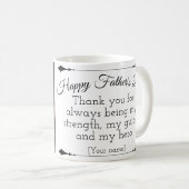 Gepersonaliseerde Vaderdag Mok met foto en naam (Voorkant rechts)