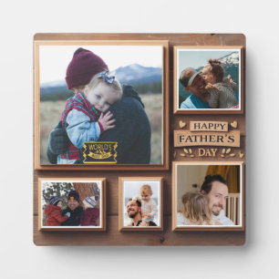 Gepersonaliseerde Vaderdag Monogram Plaque Fotoplaat