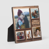 Gepersonaliseerde Vaderdag Monogram Plaque Fotoplaat (Voorkant)