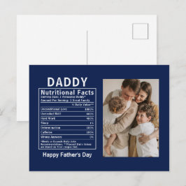 Gepersonaliseerde Vaderdag Papa Voedingsfeiten  Briefkaart