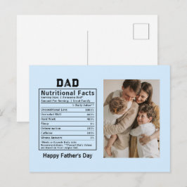Gepersonaliseerde Vaderdag Papa Voedingsfeiten  Briefkaart