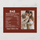 Gepersonaliseerde Vaderdag Papa Voedingsfeiten Briefkaart (Voorkant)