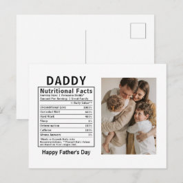 Gepersonaliseerde Vaderdag Papa Voedingsfeiten  Briefkaart