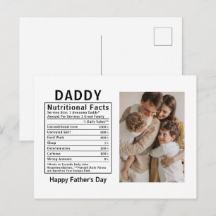 Gepersonaliseerde Vaderdag Papa Voedingsfeiten Briefkaart