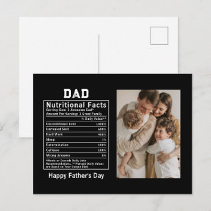 Gepersonaliseerde Vaderdag Papa Voedingsfeiten Briefkaart